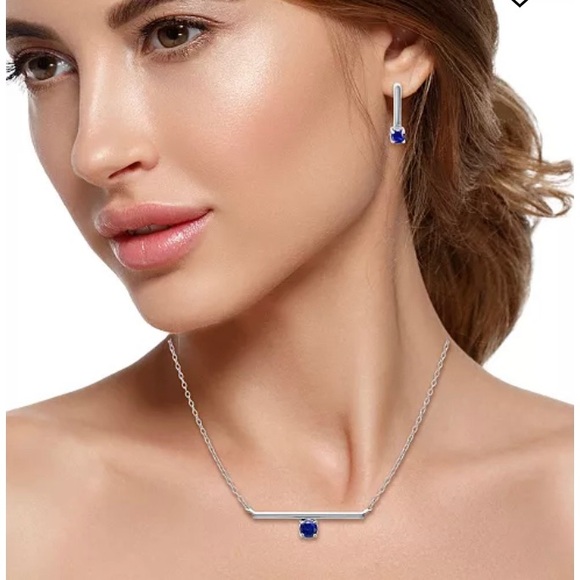 GIANI BERNINI Blue Cubic Zirconia Jewelry Set - Sterling Silver - Picture 1 of 5